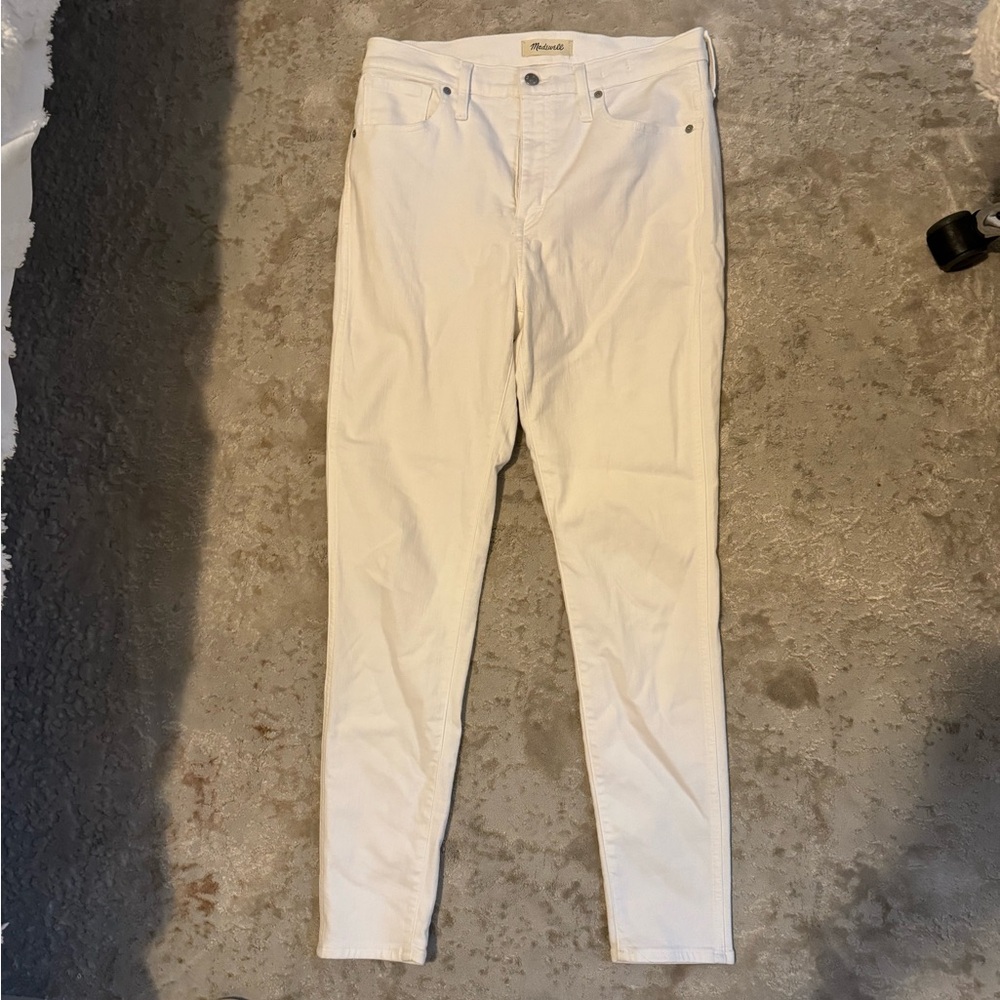 Madewell white skinny jeans